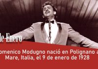 Domenico Modugno nació en Polignano a Mare, Italia, el 9 de enero de 1928