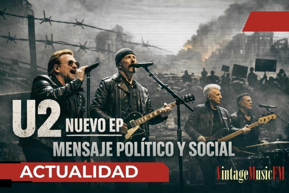 U2 regresa con un EP cargado de mensaje político y social