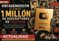 VintageMusicFM hace historia: supera el millón de suscriptores en YouTube y se convierte en un referente mundial de la música del recuerdo